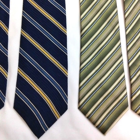 Van Heusen Mens Striped 100% Silk Tie - Lot of 2 - Picture 2 of 7